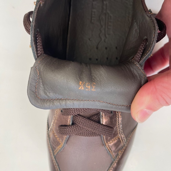 SANTONI CLUB Italian Leather Sneakers Size 35.5 - Picture 5 of 16